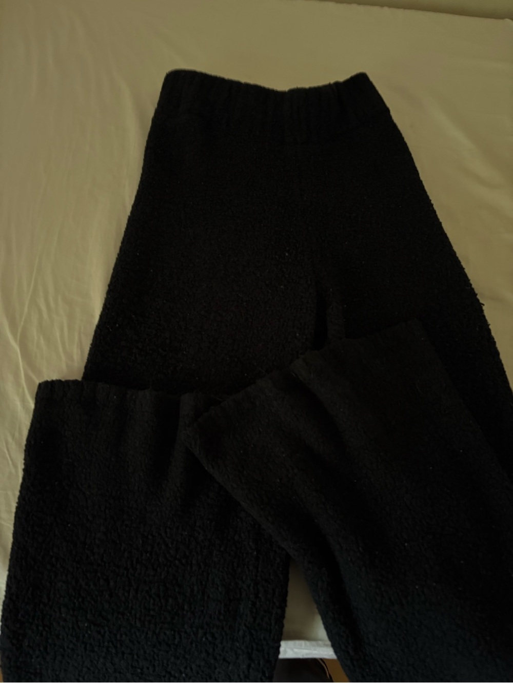 Skims Cozy Black Knit Lounge Pants